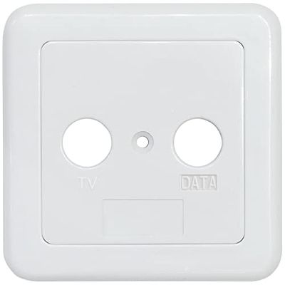 Axing TZU 2-11 - Cubierta para enchufe BSD 967 TV/DATA de dos piezas, color blanco
