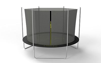 TechFit Elastische trampoline voor kinderen, elastische mat voor buiten en binnen kinderen met net en antislip cusicnetti, maximale belasting 150 kg, 300 cm