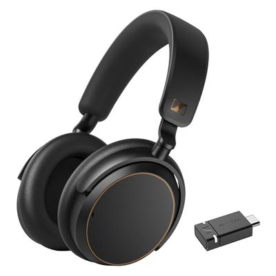 Sennheiser ACCENTUM Wireless Special Edition - ACCENTUM Hoofdtelefoon en BTD 600 Bluetooth Dongle - 50 uur batterij speeltijd, hybride ANC, dongle met USB-A/USB-C adapter - zwart/koper
