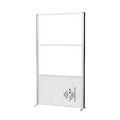 MAUL MAULconnecto Divider 180 x 100 cm Room Divider for Office and Desk Freestanding Room Divider with Feet Ideal as Privacy Screen and Sound Insulation Whiteboard + Acoustic Fleece
