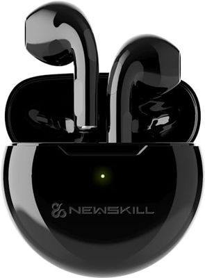 NEWSKILL Anuki Lite Auricolare Bluetooth 5.0 senza fili, controllo a sfioramento, auricolari dal suono chiaro, microfono incorporato, resistenza IPX4, 16 ore di riproduzione, nero