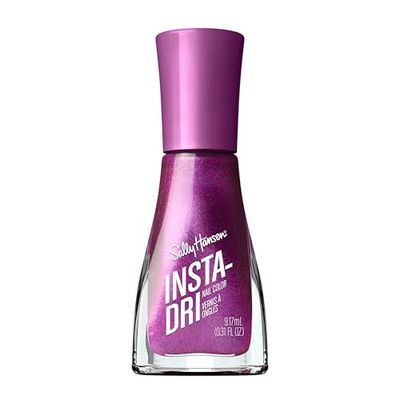 Sally Hansen Insta-Dri Luxe Finish snabbtorkande nagellack, hållbar, intensiv färg, 066 The Queens Velvet
