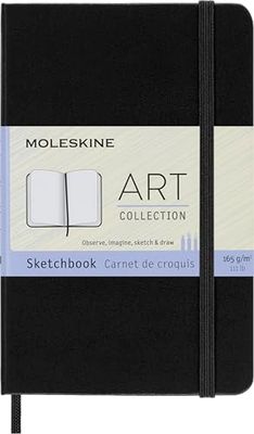 Moleskine Art Plus Sketchbook, Pocket, Plain, Black, Hard Cover (3.5 X 5.5)