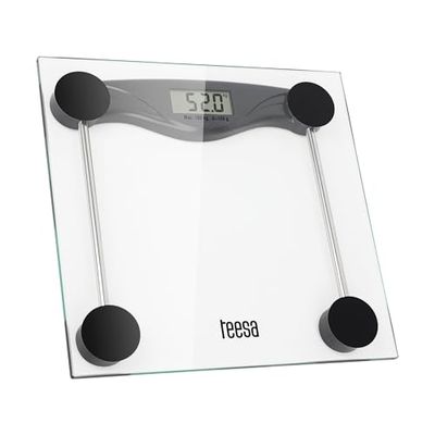 Teesa TSA0801 Digitale badkamerweegschaal met groot lcd-display, 180 kg