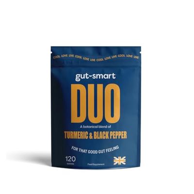Gut–Smart DUO, 120 x Tiny Tablets, Botanical Blend of Turmeric & Black Pepper, Gut Health and Inflammation, Natural Supplements for Healthy Digestion