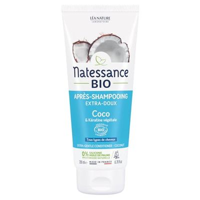 Natessance - Après-shampooing extra-doux - Coco Bio & Kératine végétale 200m