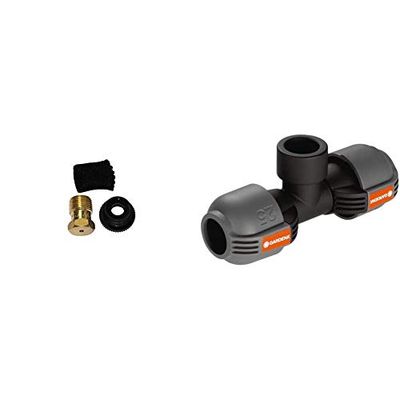 Gardena Purge Automatique de Accessoire pour Dérivation en T à Filetage Femelle 25 mm X 3/4" & Dérivation en T Femelle de Raccord pour Purgeur Automatique, Filetage Femelle 25 mm X 3/4"