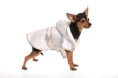 Trilly tutti Brilli Honeycomb Cotton Bathrobe with Lurex Borders, White - 1 item