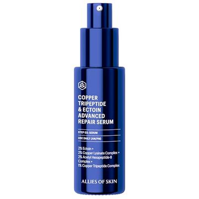 ALLIES OF SKIN - COPPER TRIPEPTIDE & ECTOIN ADVANCED REPAIR SERUM with 2% Ectoin, 2% Copper Lysinate Complex, 2% Acetyl Hexapeptide-8 Complex, and 1% Copper Tripeptide Complex 30ml / 1 oz