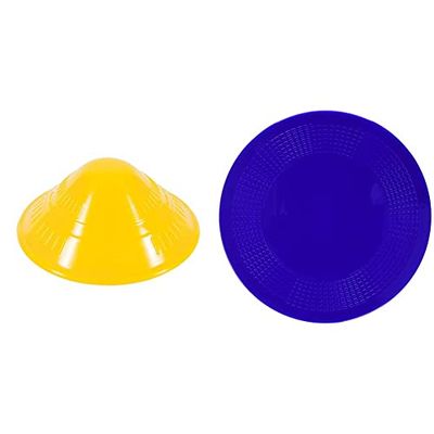 Dycem Bottle Opener, Yellow, 6 cm & Performance Health Dycem Non Slip Round Pad 14 cm, Blue, Precut Adhering Pad, Grip Assistance, Non-Toxic, Prevents Objects from Sliding or Rolling