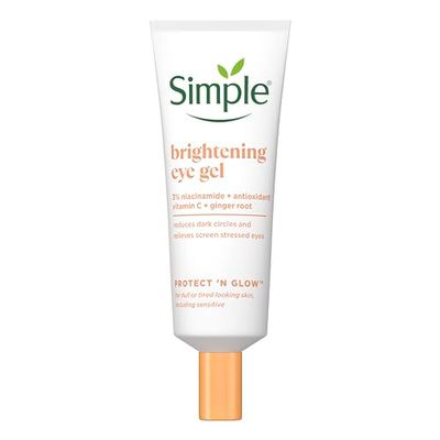 Simple Protect 'n' Glow Brightening Eye Gel Reduces Dark Circles and Relieves Screen-Stressed, Tired Eyes for Sensitive Skin 25 ml