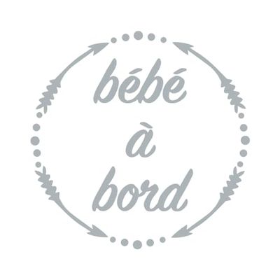 Ambiance Sticker Autocollant de Voiture Bébé à Bord Bleu Ciel - H15 x L15 cm