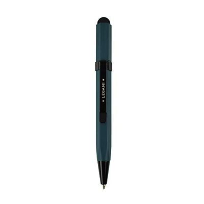 Legami - Mini bolígrafo táctil de 0,8 x 9,6 cm, bolígrafo de Bola, Tinta Negra, diámetro de la Punta de 1,0 mm, bolígrafo con Goma para Escribir en Cada Dispositivo táctil y Variante Petrol Blue