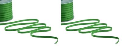 Furlanis - Nastro Doppio Raso, Tessuto Italiano - Verde Bandiera, 6 mm x 25 m (Confezione da 2)