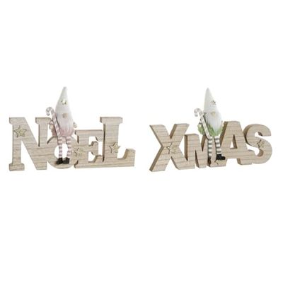 DECORACION MADERA 32X2X19 XMAS 2 SURT.