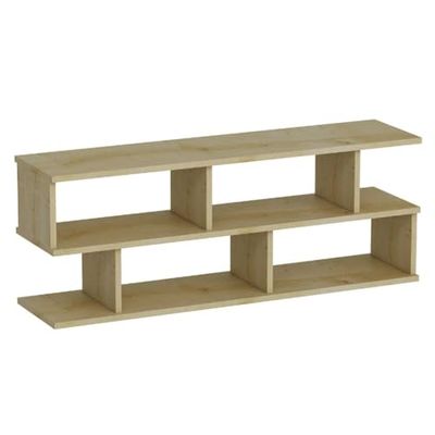 Homemania Su TV-meubel met planken - voor woonkamer - eiken van spaanplaat van melaminehars, 120 x 29,6 x 45 cm
