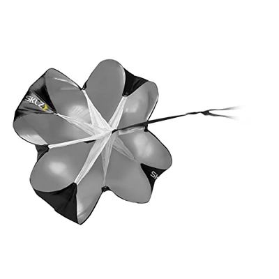SKLZ Snelheidstrainer Chrome Speed Chute Pro-weerstand dubbele paraplu, zwart/wit, OneSize