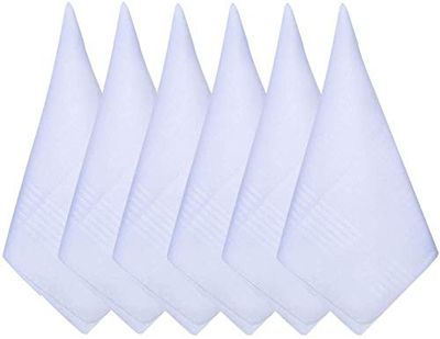 Family Bedding 12 Pack Pure White Cotton Zakdoeken Grote Pocket Vierkanten Zakdoeken voor Mannen