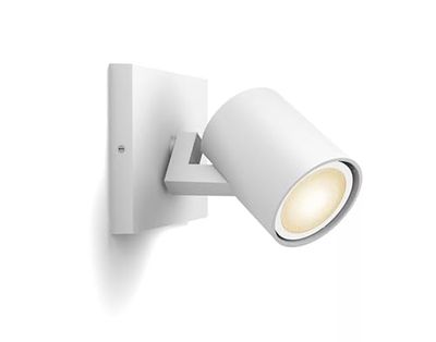 Philips Hue White Ambiance Runner 1 faretto bianco, include 1 lampadina LED GU10 da 5 W + interruttore dimmer, dimmerabile, tutte le tonalità di bianco, Controllo tramite App o Smart Speaker (Alexa, Google Home)