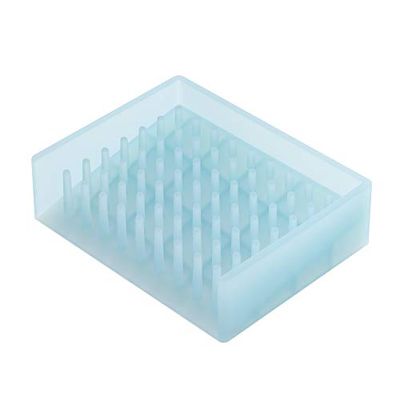 Yamazaki 2994 Float Plateau à Savon en Silicone, Bleu, Silicone, Minimaliste, 11 x 8.5 x 3 c m