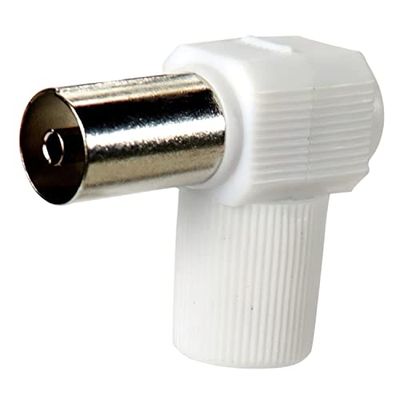 Conector de televisão fêmea cotovelada de 9,5 mm.