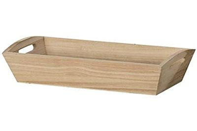 Artemio Houten Mand, Hout, Beige, 28 x 9 x 14 cm
