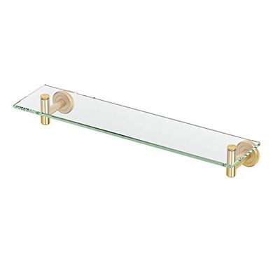 Gatco 4236 Latitude II, Estante de Cristal, 20 Pulgadas, latón Cepillado