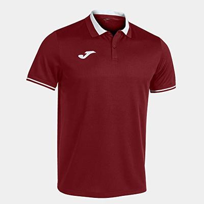 Joma Polo Manches Courtes Championship VI Bordeaux Blanc, 101954.672.XL