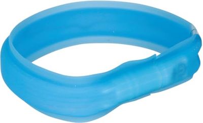 TRIXIE Collare con Fascia di Luce USB per Cani L-XL 70cm Silicone Blu 12672