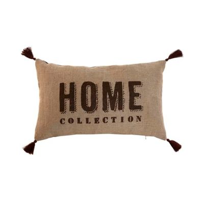 Home ESPRIT Boho tofs naturlig kudde 50 x 5 x 30 cm