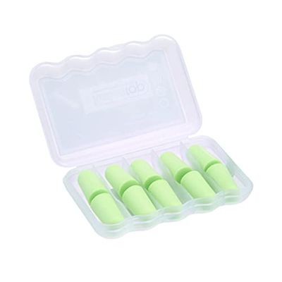 Kinbontop zachte schuimoordopjes, 35dB SNR, ruisonderdrukking, gehoorbescherming, slapen, werken, schieten, reizen - groen (5-pack)