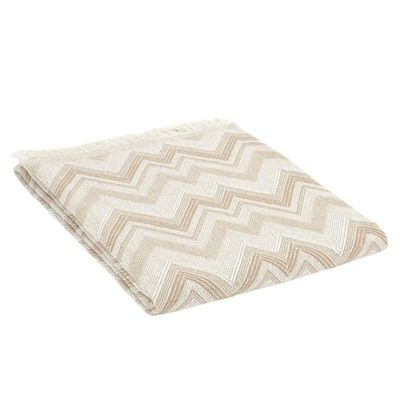Alexandra House Living Couverture Fez Beige 225 x 260 cm