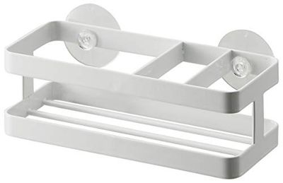 Yamazaki Sponge Holder, Steel, Bianco, 約W18×D8×H6cm