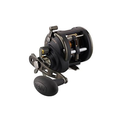 PENN Squall II Level Wind Fishing Reel, Conventionele Reels, Zoutwatervisserij, Offshore Vissen, Unisex, Zwart Goud, 15, Star Drag