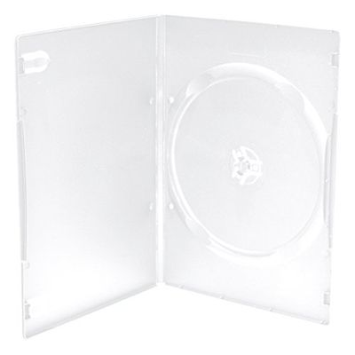 MediaRange Zubehör CD-/DVD-Rohlinge Boîtier DVD 1disques Transparent - Étuis disques optiques (Boîtier DVD, 1 disques, Transparent, Plastique, 120 mm, 136 mm)