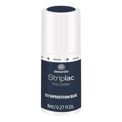 alessandro Striplac Peel or Soak Esmalte de unhas com luz azul escuro (15 minutos, 8 ml)