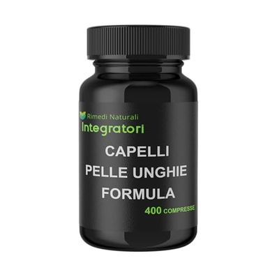Zinco Citrato Altamente Assorbibile con Selenio Metionina e Biotina 400 Compresse, 1 al dì, Capelli Pelle Unghie Formula