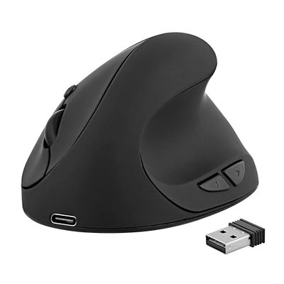T'nB - Gamme Ergo Line - Mini Souris sans Fil Ergonomique Verticale et Rechargeable, Souris pour Petite Main - Noir