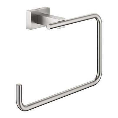 Grohe Essentials Cube - Toallero de anillo plateado