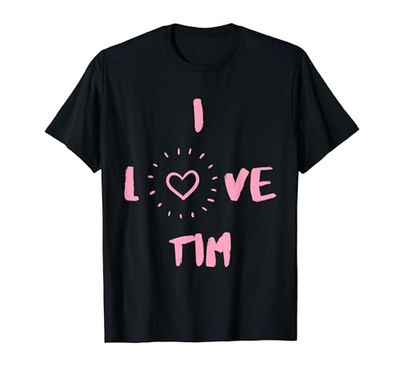 I Love Tim I Heart Tim divertente regalo Tim Maglietta
