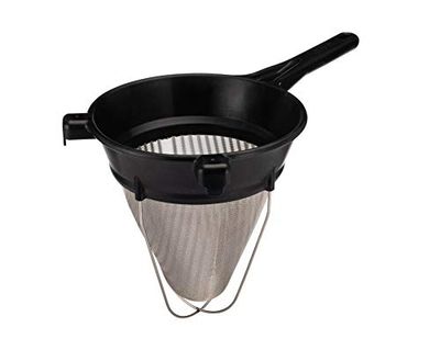 Matfer Bourgeat Strainer 10" 017362 Filtro per Bouillon Exoglass 25,4 cm, in Acciaio Inox, Colore Nero, Grigio