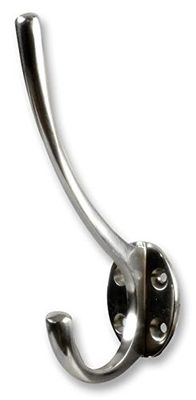 Duratool D00887 Gancho para sombreros y abrigos, cromo pulido, paquete de 5
