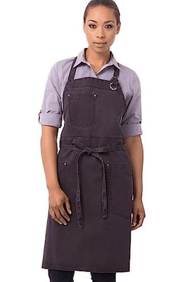 Chef Works Abaq054egg0 Bib Apron, Eggplant, One Size