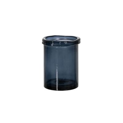 BigBuy Home Recycled Glass Blue Vase 15 x 15 x 20 cm