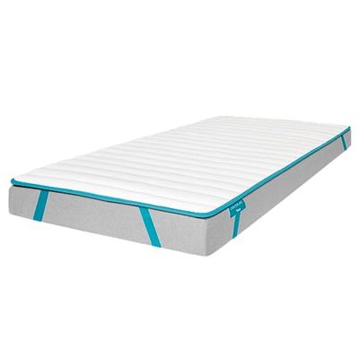 Cecotec Surmatelas Flow Topcloud 135x190. Noyau en Mousse, fermeté Moyenne Moyenne, 5 cm de Hauteur, Sangles Anti-Glissade élastiques, Tissu Frais, Rembourrage, Emballage à Vide, Composition Anti-Eau