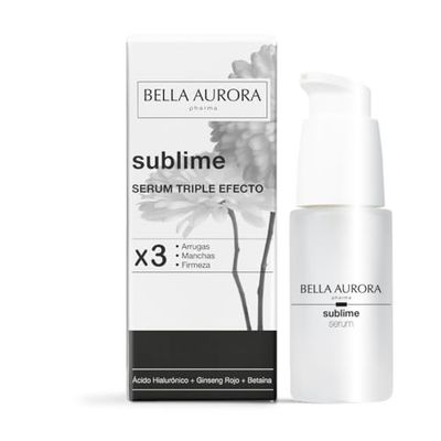 BELLA AURORA - Sublime Triple Serum 30 ml, anti-rynk och fläckserum, ger hudens fasthet och elasticitet, lyser upp ansiktet, med hyaluronsyra, röd och betain ginseng