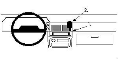 Brodit ProClip 851508 Staffa per Auto ad Incastro, Center Mount