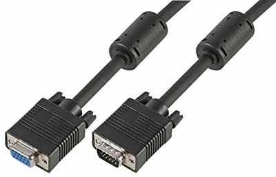 Pro Signal PSG90722 SVGA HD15 hane till hona monitor bly, alla stift anslutna, 5 m, svart
