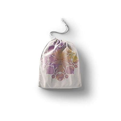 Bonamaison Printed Cotton Produce Bag with Drawstring, Reusable Grocery Bag, Biodegradable Eco-Friendly Bags, Travel Pouch, Sachet Bags, Shopping Bag, Eco Friendly, Foldable, Size: 12x15 Cm