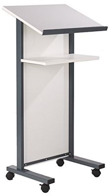 Metroplan Coloured Panel Front Lectern - White